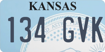 KS license plate 134GVK