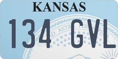 KS license plate 134GVL