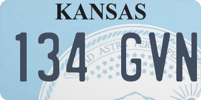 KS license plate 134GVN