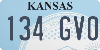 KS license plate 134GVO