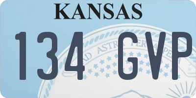 KS license plate 134GVP