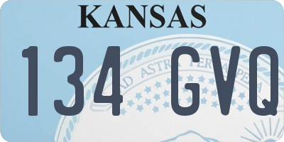 KS license plate 134GVQ