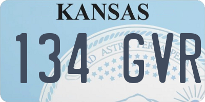 KS license plate 134GVR