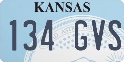 KS license plate 134GVS
