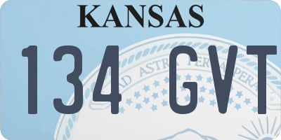 KS license plate 134GVT