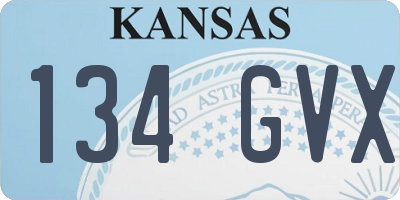 KS license plate 134GVX