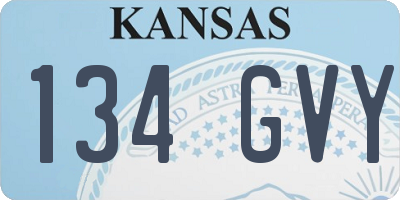 KS license plate 134GVY