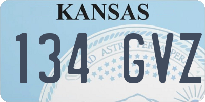 KS license plate 134GVZ