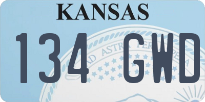 KS license plate 134GWD