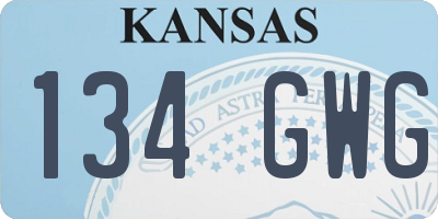 KS license plate 134GWG