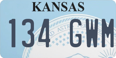 KS license plate 134GWM