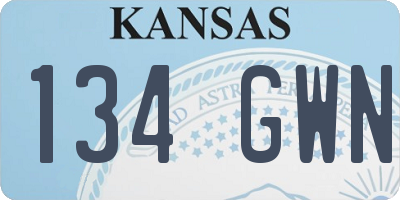 KS license plate 134GWN