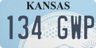 KS license plate 134GWP