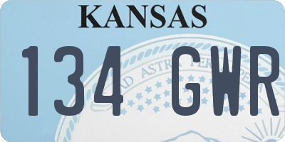KS license plate 134GWR