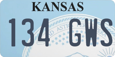 KS license plate 134GWS