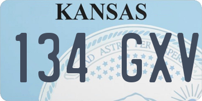 KS license plate 134GXV