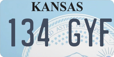 KS license plate 134GYF