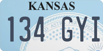 KS license plate 134GYI