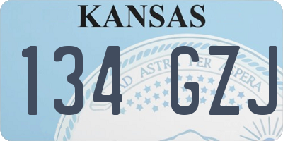KS license plate 134GZJ