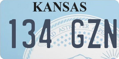 KS license plate 134GZN