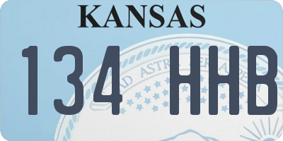 KS license plate 134HHB