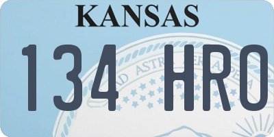 KS license plate 134HRO