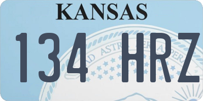 KS license plate 134HRZ