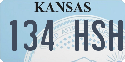 KS license plate 134HSH