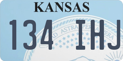 KS license plate 134IHJ