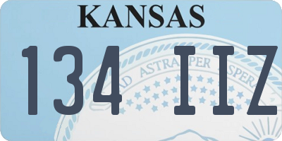 KS license plate 134IIZ