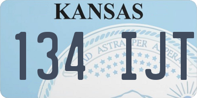 KS license plate 134IJT