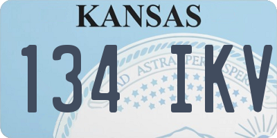 KS license plate 134IKV