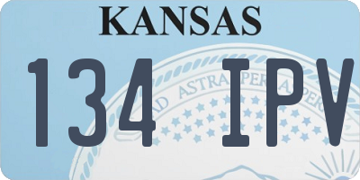 KS license plate 134IPV