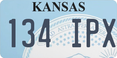 KS license plate 134IPX