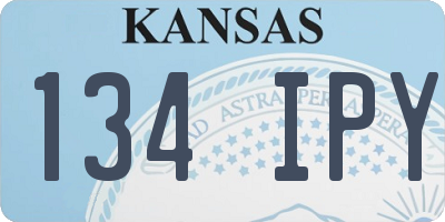 KS license plate 134IPY
