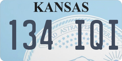KS license plate 134IQI