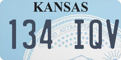 KS license plate 134IQV