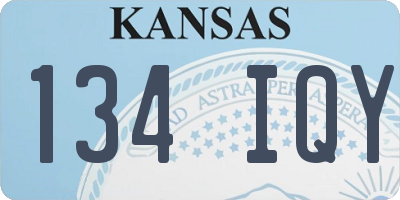 KS license plate 134IQY