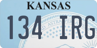 KS license plate 134IRG