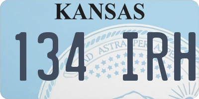 KS license plate 134IRH