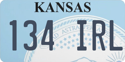 KS license plate 134IRL