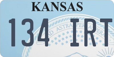 KS license plate 134IRT