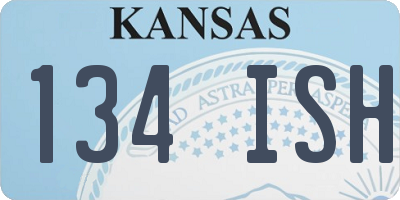 KS license plate 134ISH