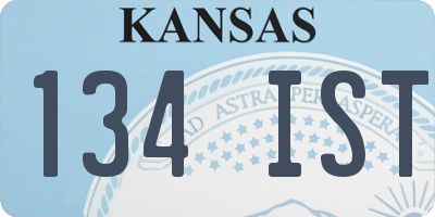 KS license plate 134IST