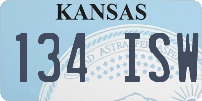 KS license plate 134ISW