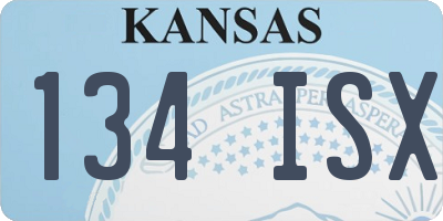 KS license plate 134ISX