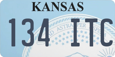 KS license plate 134ITC