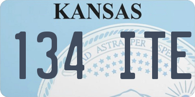 KS license plate 134ITE