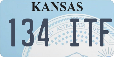 KS license plate 134ITF