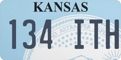 KS license plate 134ITH